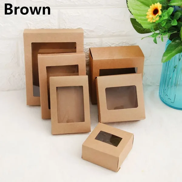 Boîte Kraft Cadeau avec fenêtre : élégance et praticité – Image 4