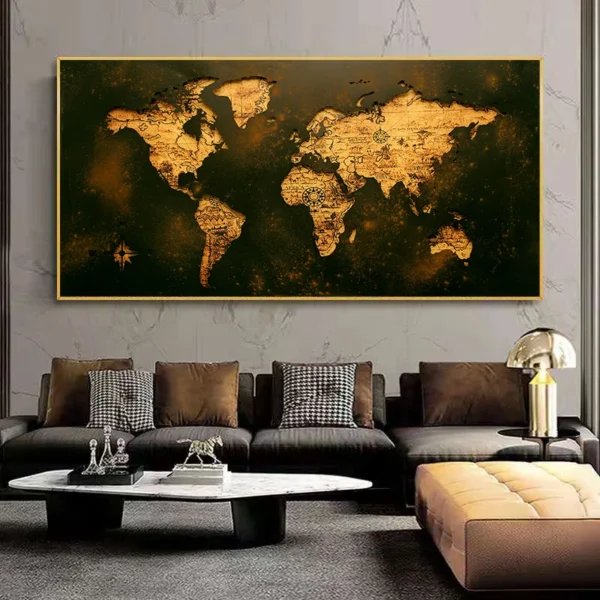 Carte du monde en bois – Un décor élégant pour un intérieur inspirant – Image 2