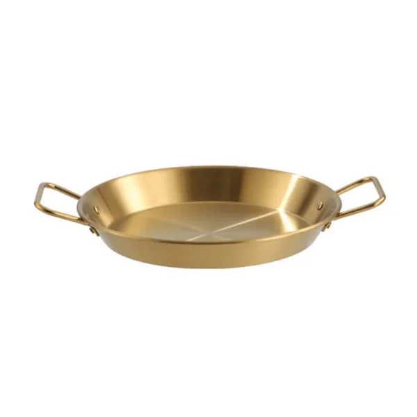 poêle à paella couleur or