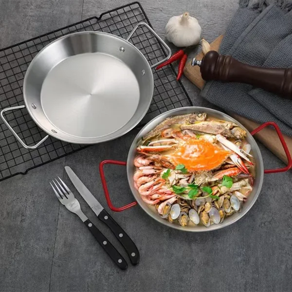 poêle à paella cuisson