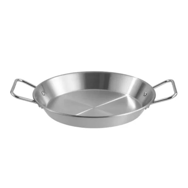 poêle à paella couleur argent
