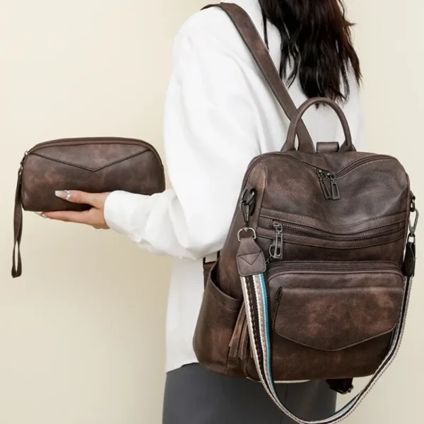 Sac à Dos Femme en Cuir : Élégance, Praticité et Style au Quotidien – Image 4